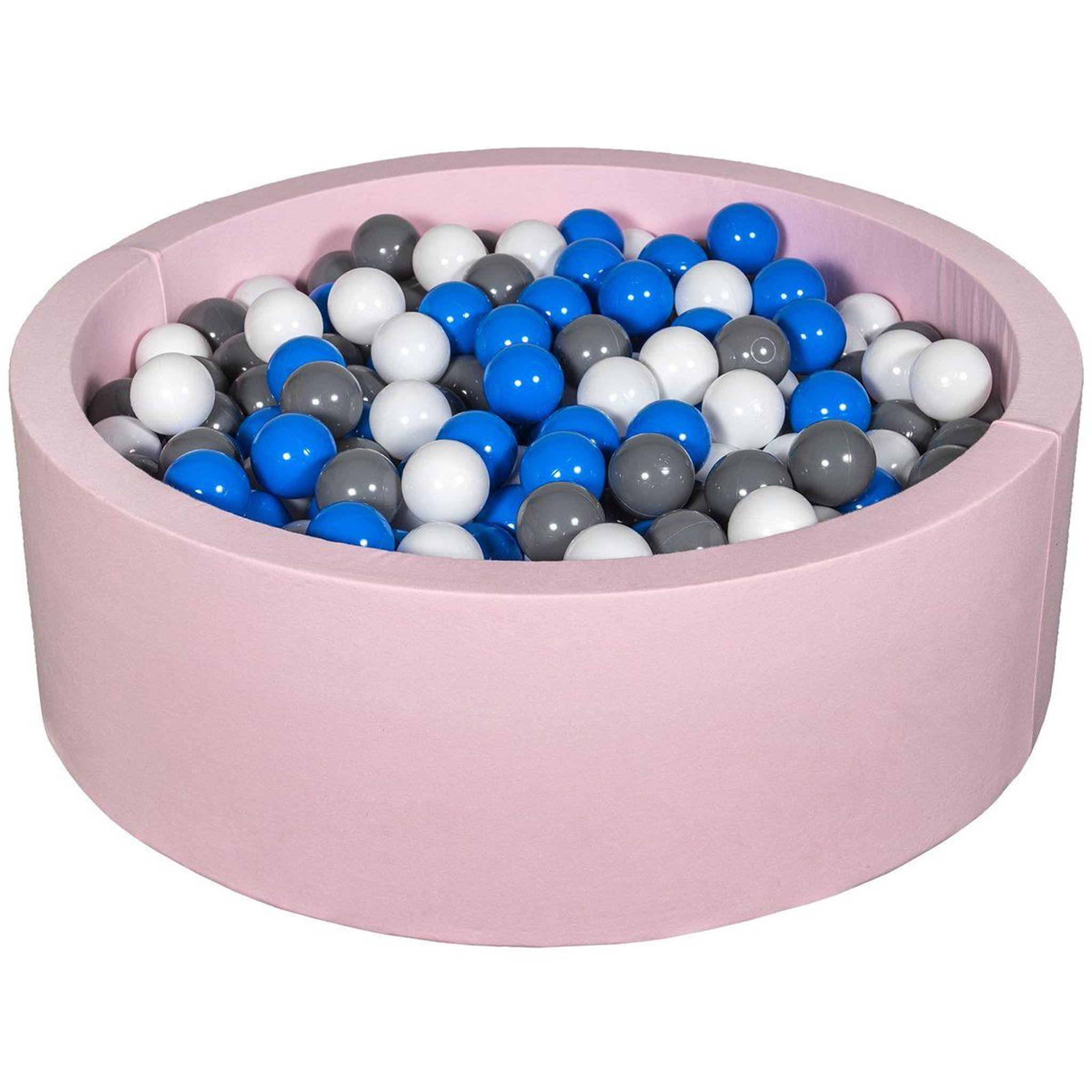 VELINDA Piscine à balles aire de jeu + 450 balles rose blanc,bleu,gris