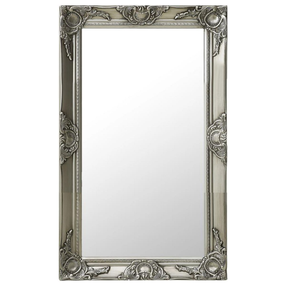 VIDAXL Miroir mural style baroque 50x80 cm Argente