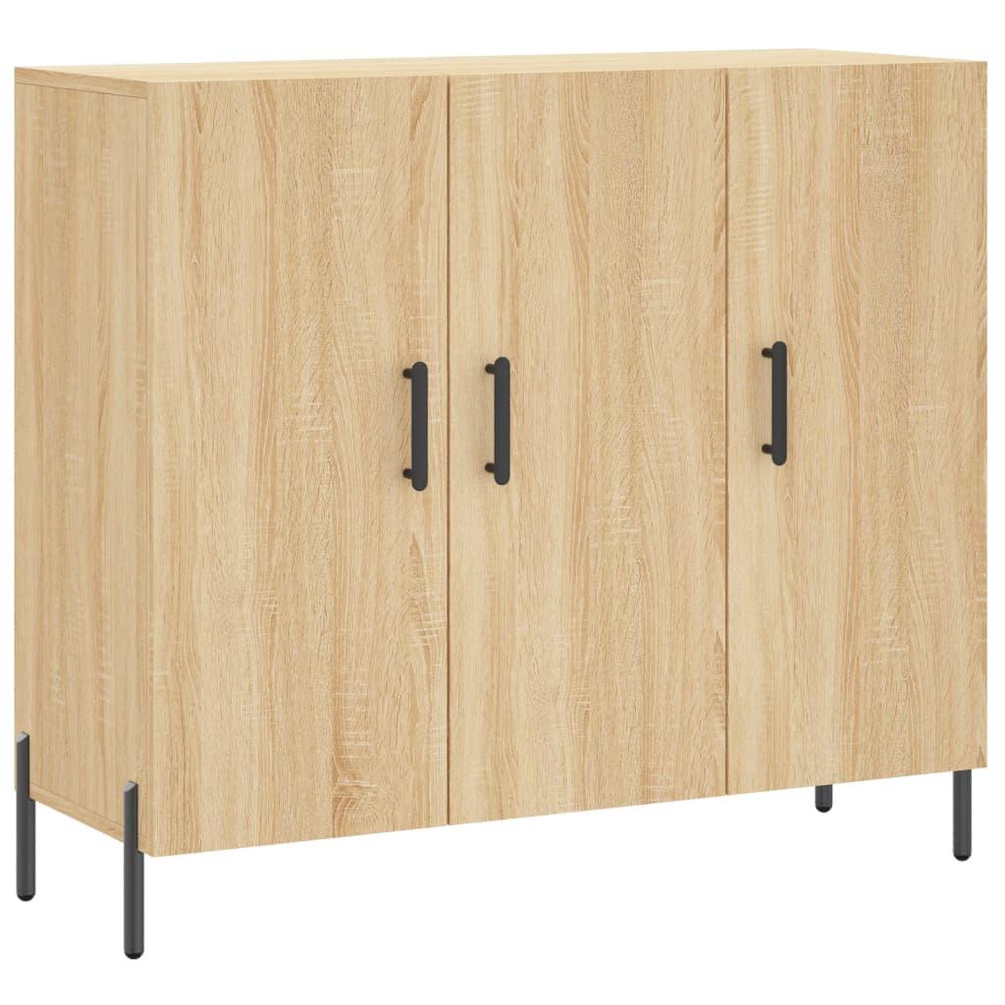 Voir la diapositive 2 : VIDAXL Buffet chene sonoma 90x34x80 cm bois d'ingenierie