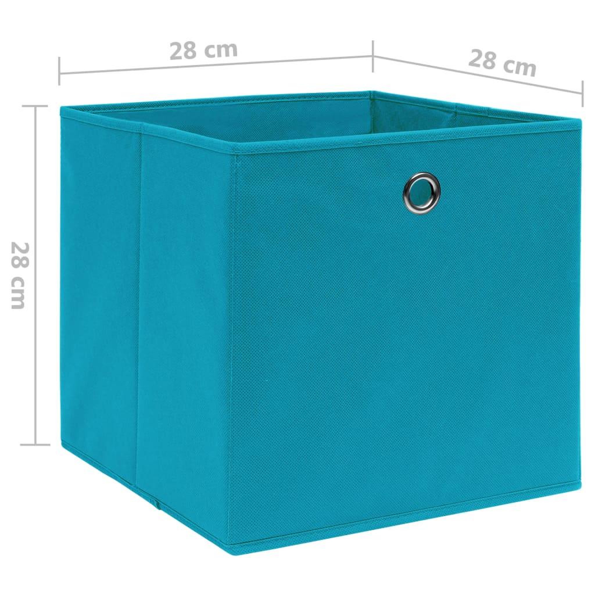 Voir la diapositive 5 : VIDAXL Boîtes de rangement 10 pcs Tissu intisse 28x28x28 cm Bleu azure