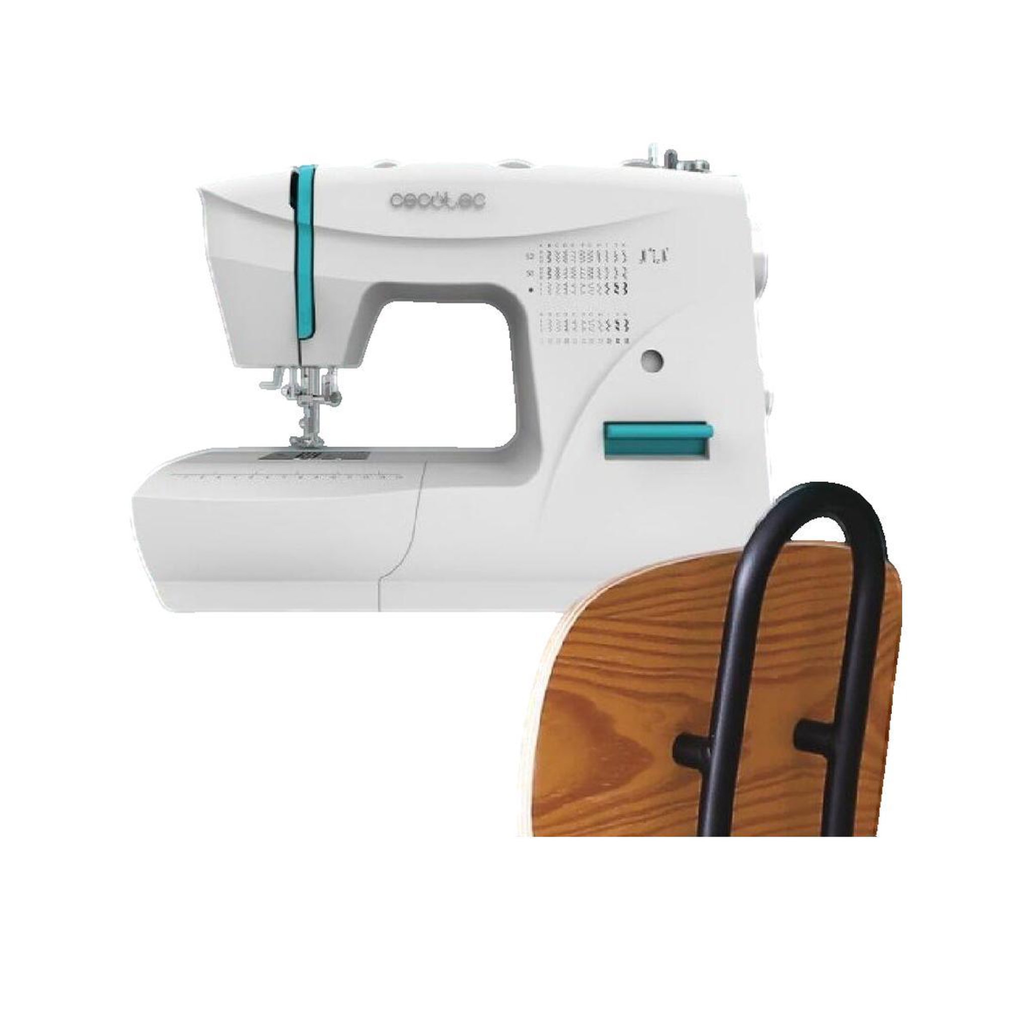 Voir la diapositive 2 : CECOTEC Machine à coudre Cecotec BelleCouture 6600 blanche avec 66 points intégrés