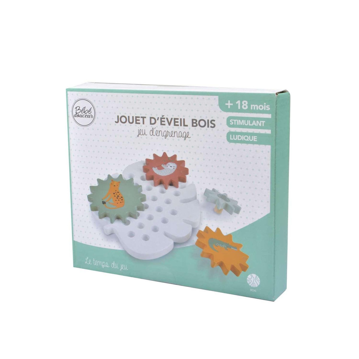 BEBE DOUCEUR Puzzle engrenage en bois