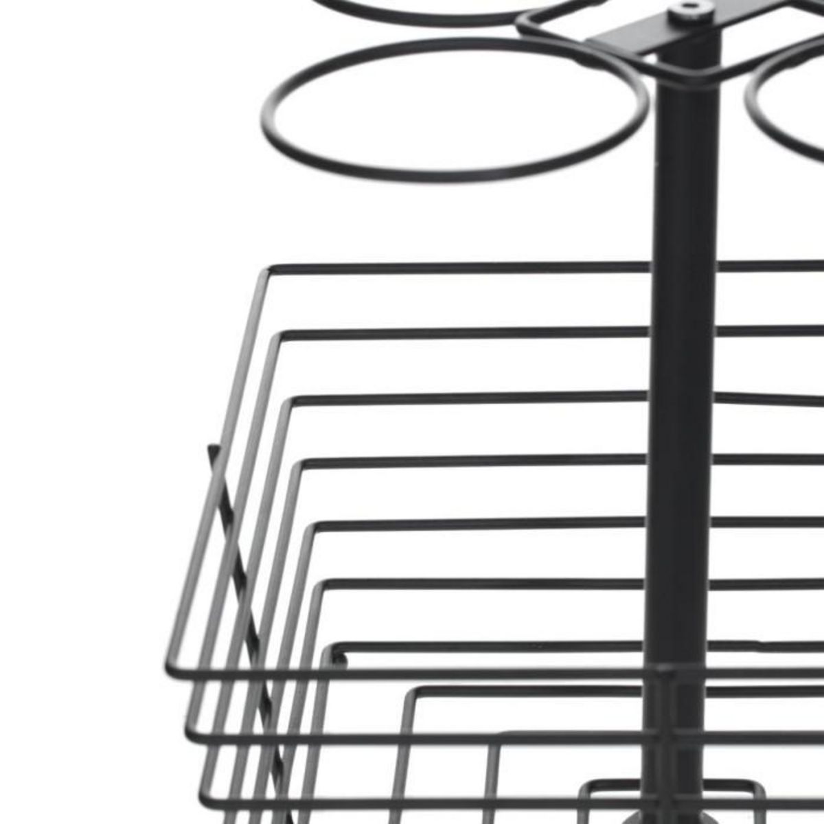 SECRET DE GOURMET Lot de 4 Mugs & Panier à Capsules  Mino  26cl Noir