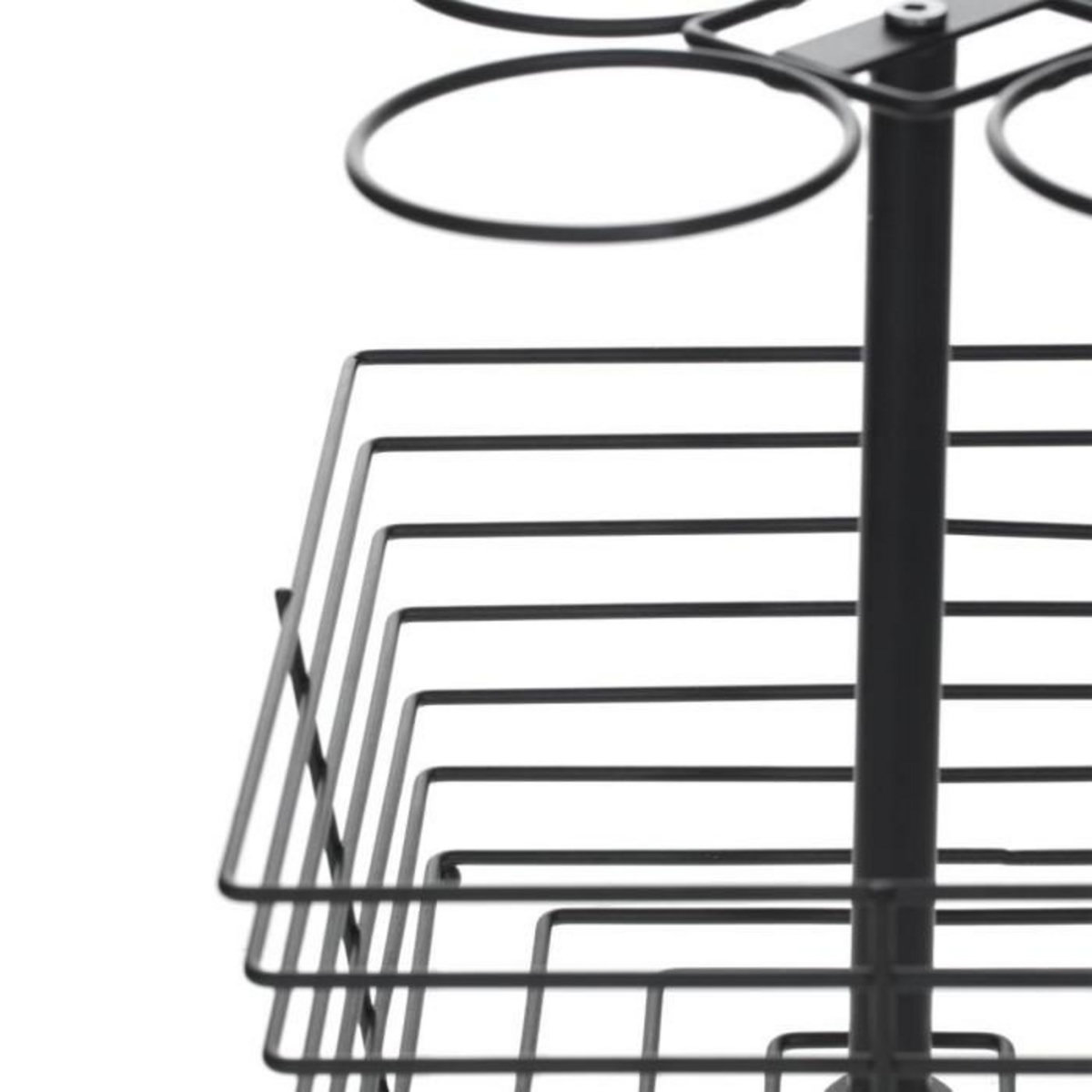 SECRET DE GOURMET Lot de 4 Mugs & Panier à Capsules  Mino  26cl Noir