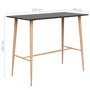 Voir la diapositive 5 : VIDAXL Table de bar Noir 120x60x105 cm