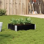 VIDAXL Jardiniere noir 80x60 cm bois massif de pin