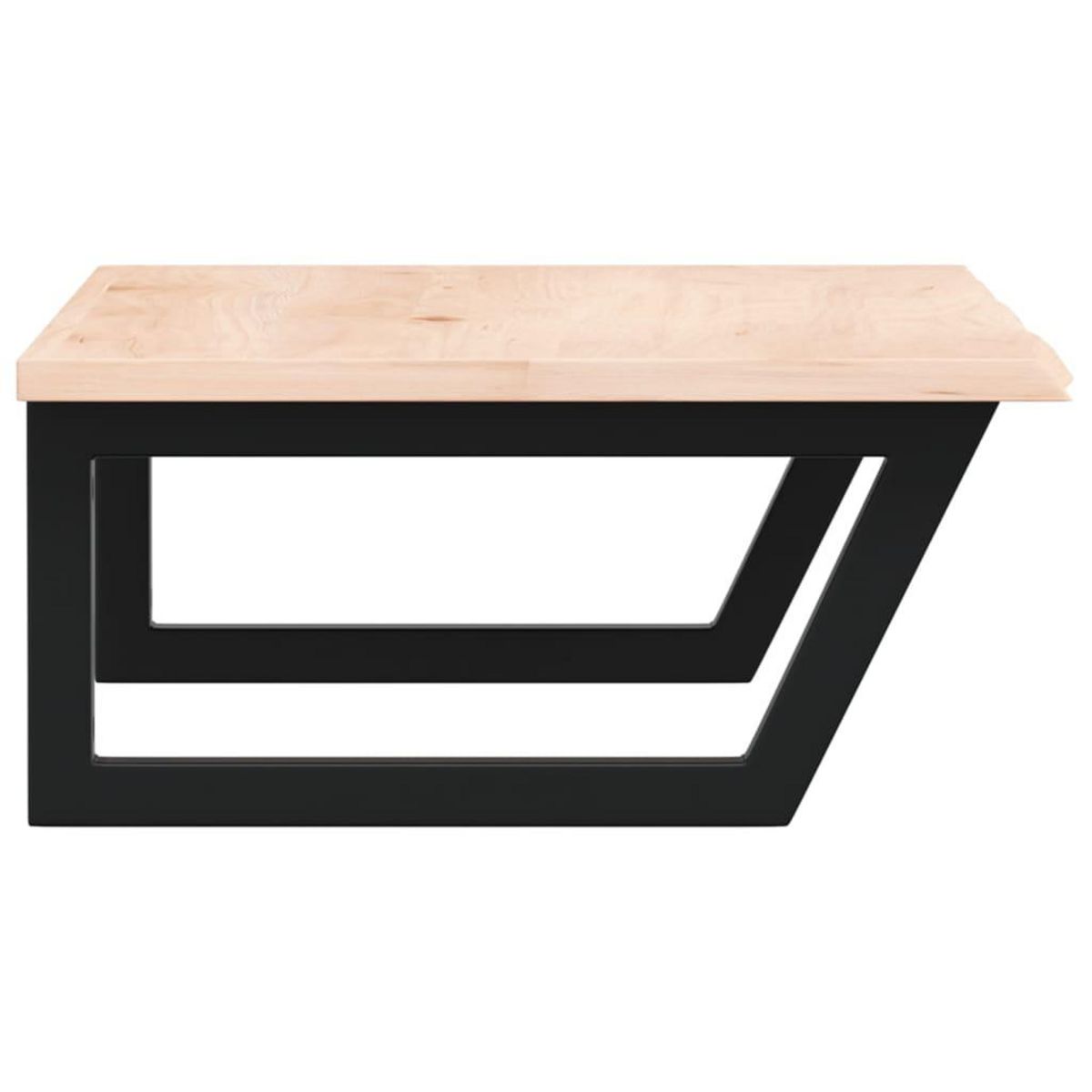 VIDAXL Etagere de vasque murale acier et bois de chene massif