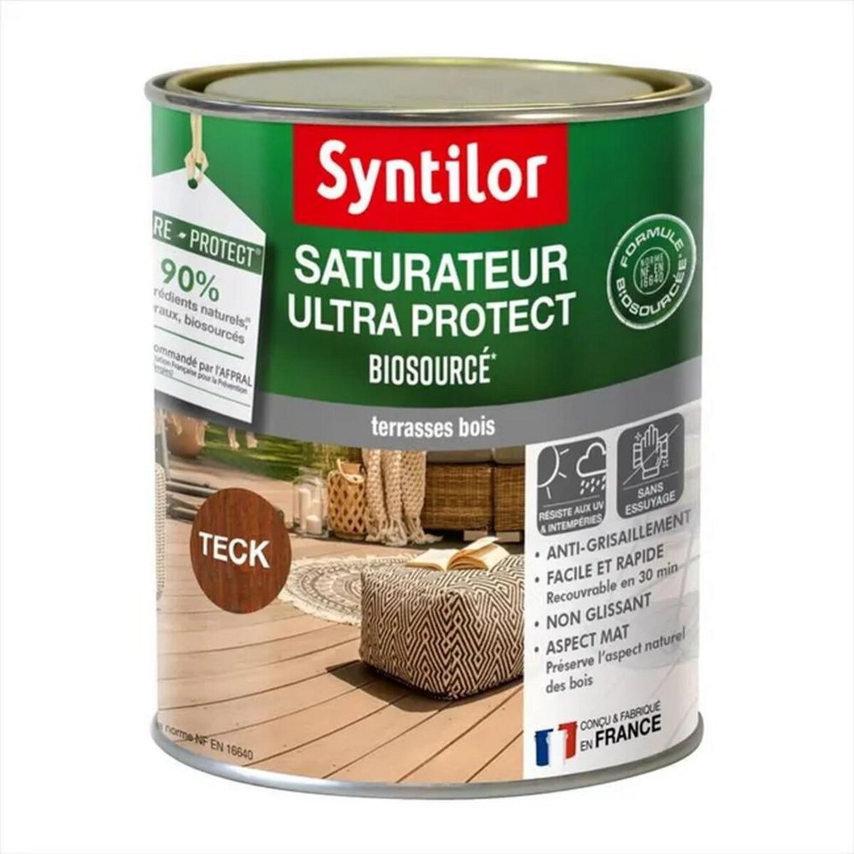 CENTRALE BRICO Saturateur Biosourcé nature protect pour bois, teck, mat 0.75 l