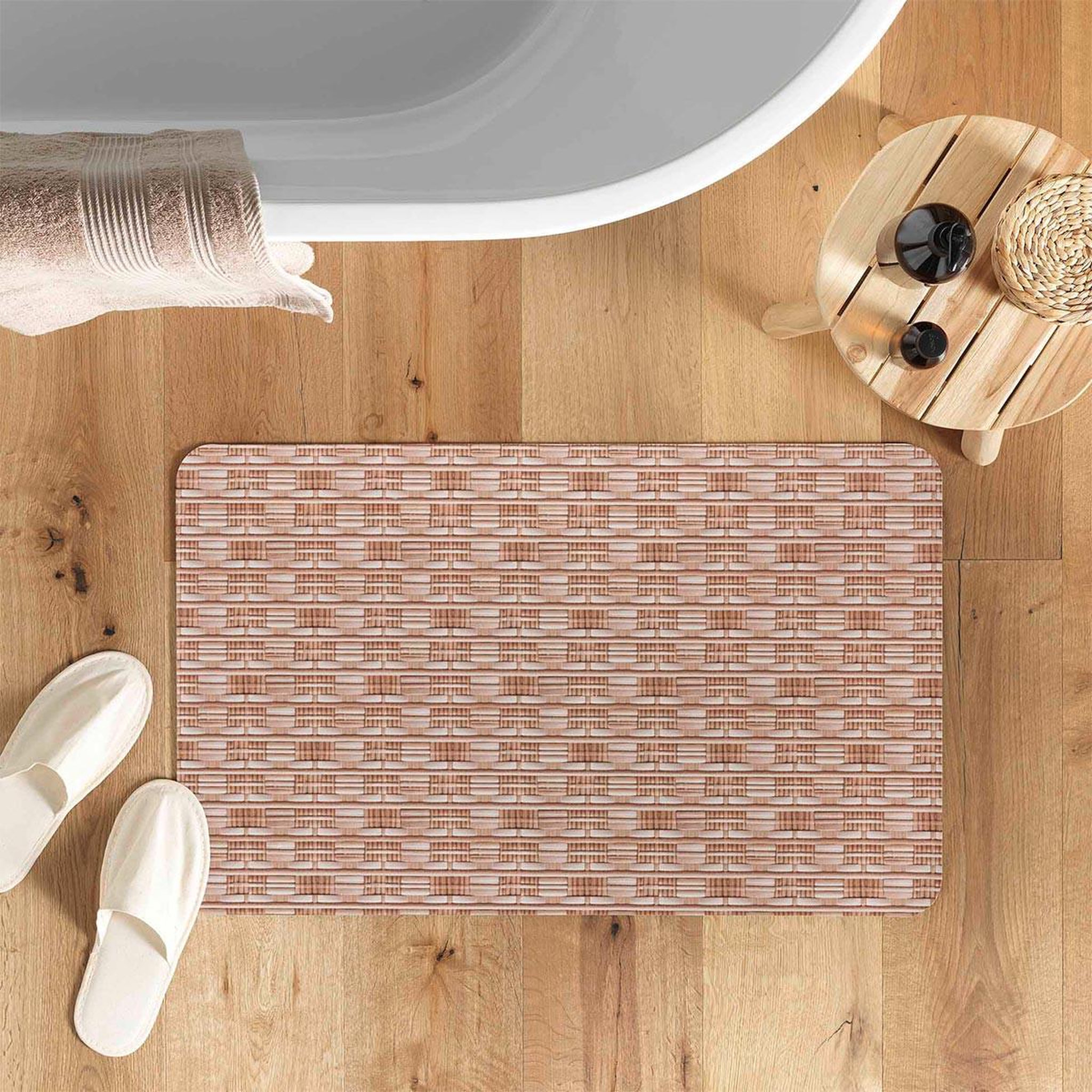 Voir la diapositive 5 : Douceur d'Intérieur Tapis de bain  vanea  50x80cm marron