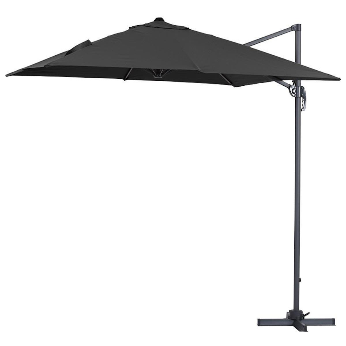 Habitat et Jardin Parasol jardin déporté alu  Sun 3  3 x 3 m - Noir