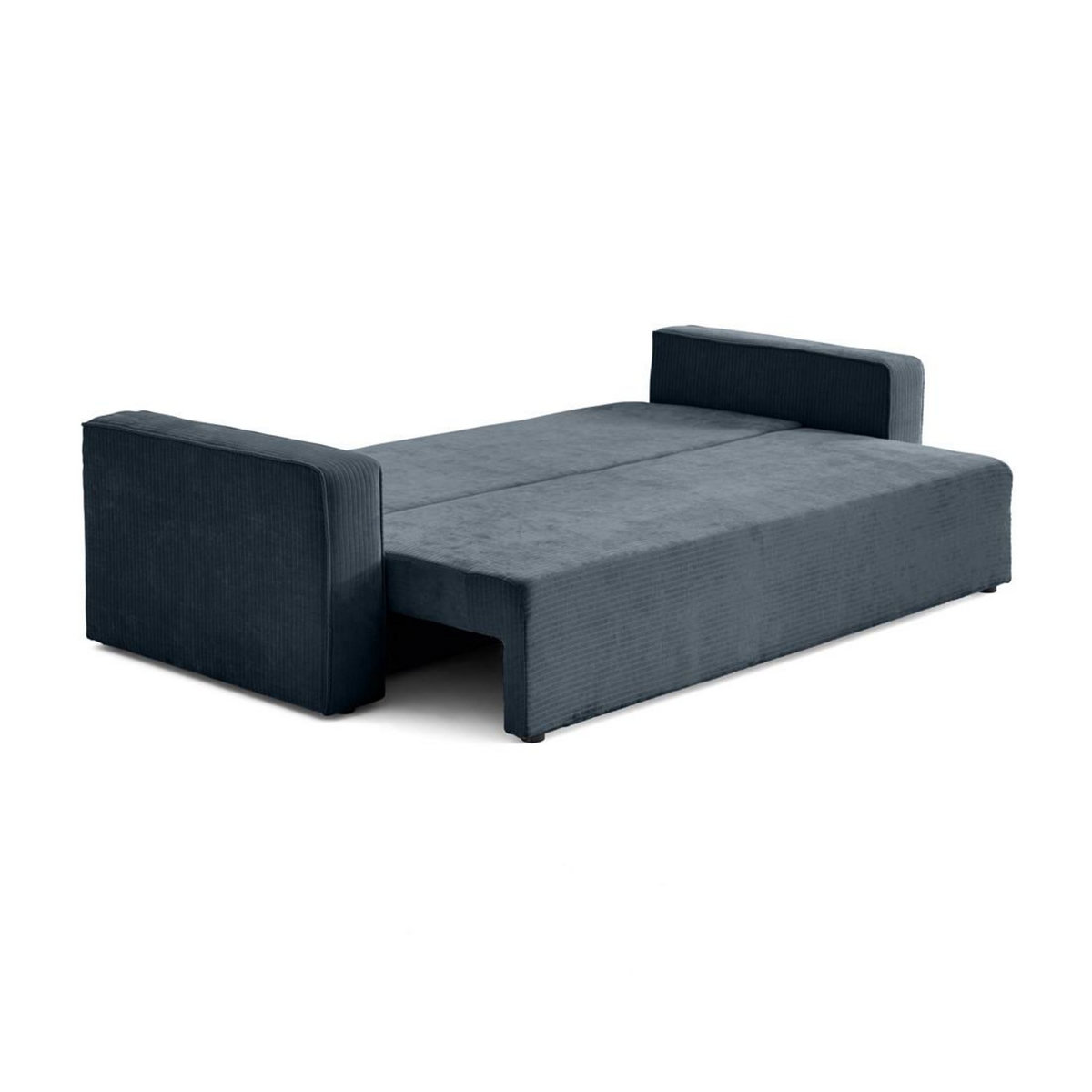 BEST MOBILIER Topaze - canapé 3 places - convertible avec coffre - en velours côtelé plat