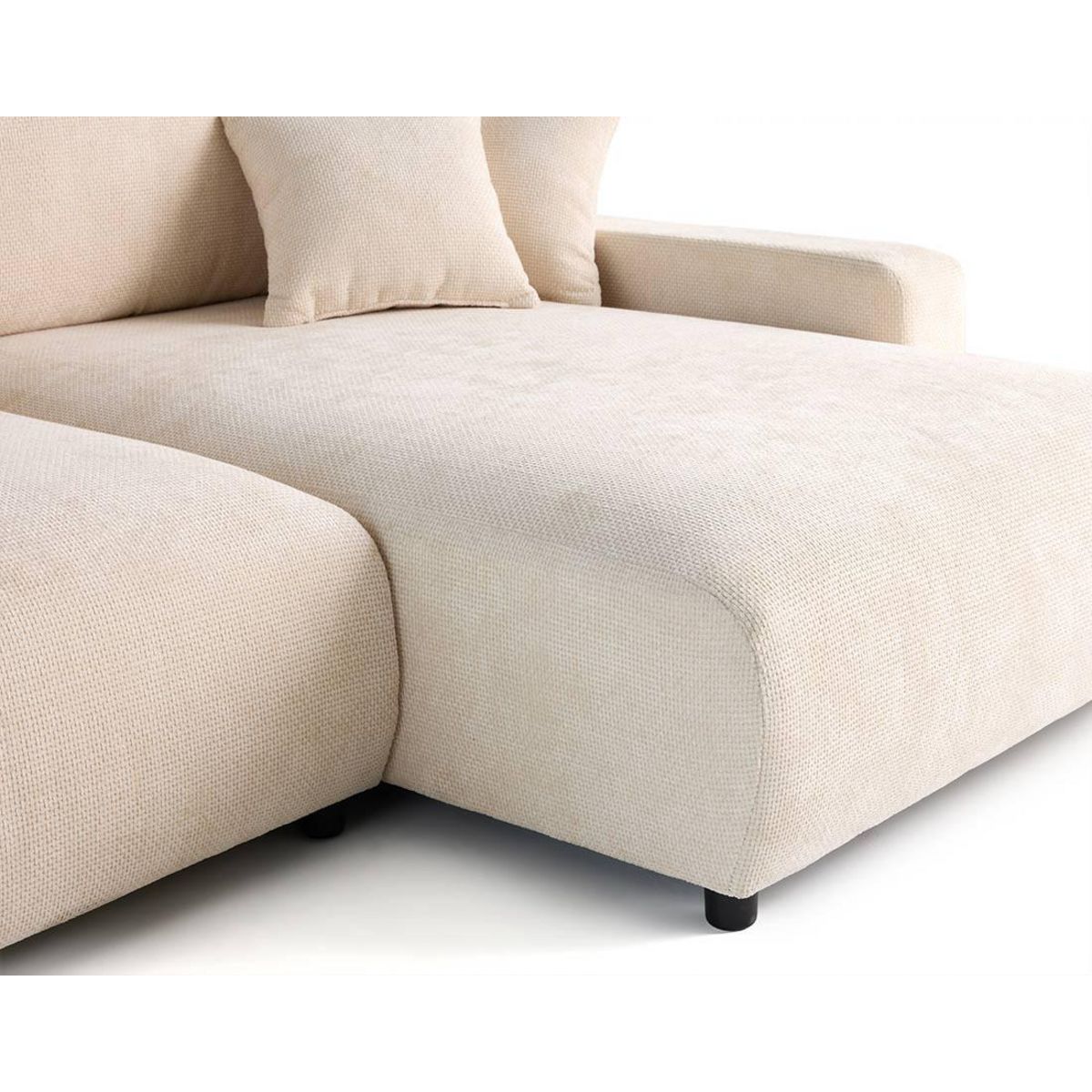 LISA DESIGN Pivoine - canapé d'angle réversible - 4 places - convertible avec coffre - en velours texturé