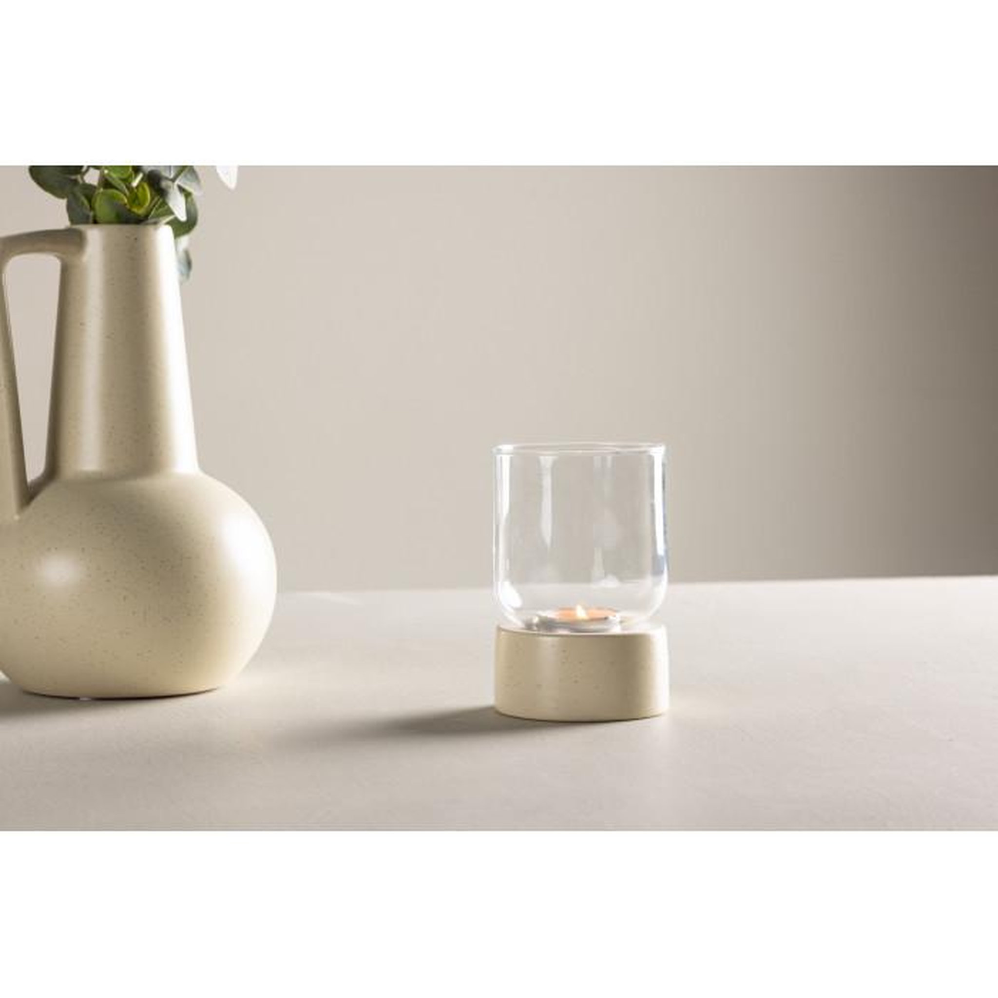 Voir la diapositive 3 : Paris Prix Lanterne en Verre  Vica  12cm Beige