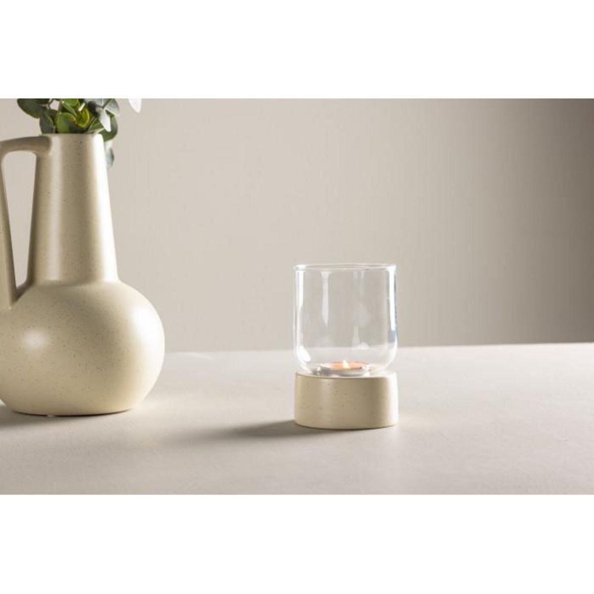 Paris Prix Lanterne en Verre  Vica  12cm Beige