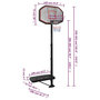 Voir la diapositive 6 : VIDAXL Support de basket-ball Noir 258-363 cm Polyethylene