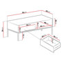 Voir la diapositive 6 : BEST MOBILIER Filipo - table basse - 1 tiroir et 1 niche - 90 cm
