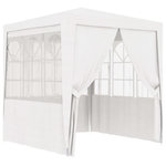 VIDAXL Tente de reception avec parois laterales 2,5x2,5m Blanc 90 g/m^2