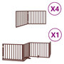 Voir la diapositive 2 : VIDAXL Barriere pour chien porte pliable 12 panneaux bois de peuplier