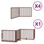 Voir la diapositive 2 : VIDAXL Barriere pour chien porte pliable 12 panneaux bois de peuplier
