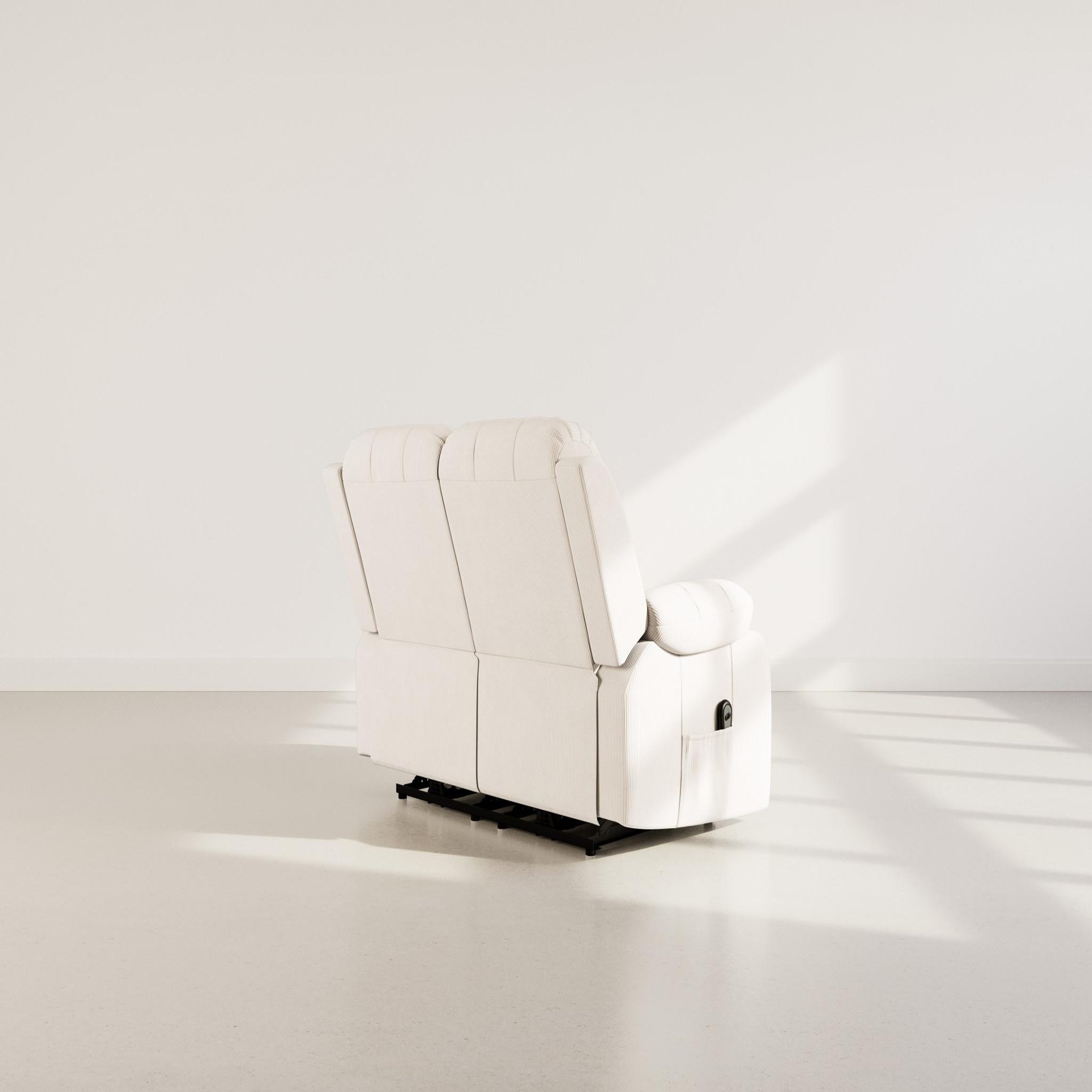 Voir la diapositive 6 : BEST MOBILIER Armand - canapé 2 places relax électrique en velours côtelé