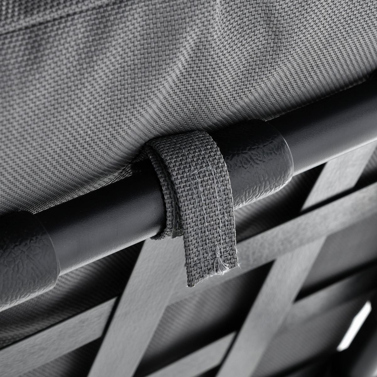 OUTSUNNY Balancelle de jardin 3 places grand confort toit inclinaison réglable épais coussins amovibles polyester acier époxy gris