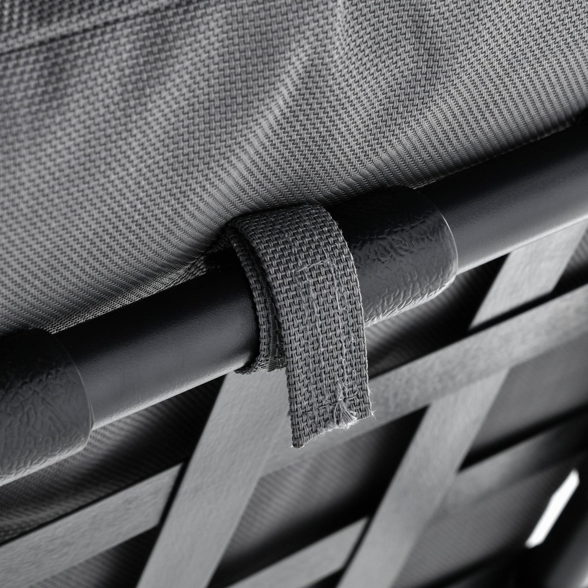 OUTSUNNY Balancelle de jardin 3 places grand confort toit inclinaison réglable épais coussins amovibles polyester acier époxy gris