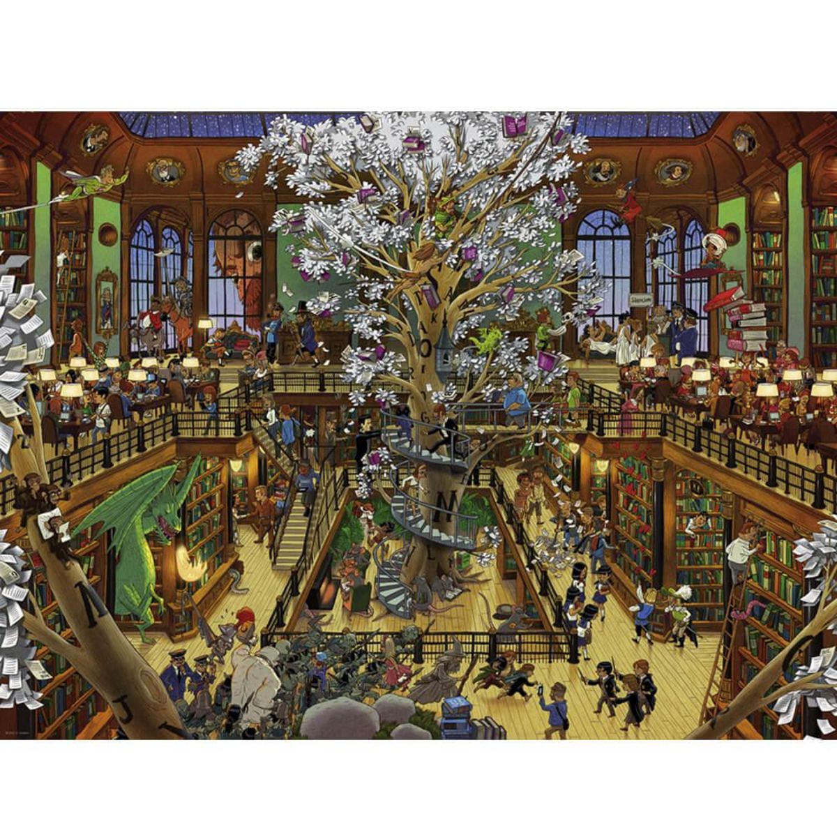 Heye Puzzle 1500 pièces : La librairie, Uli Oesterle