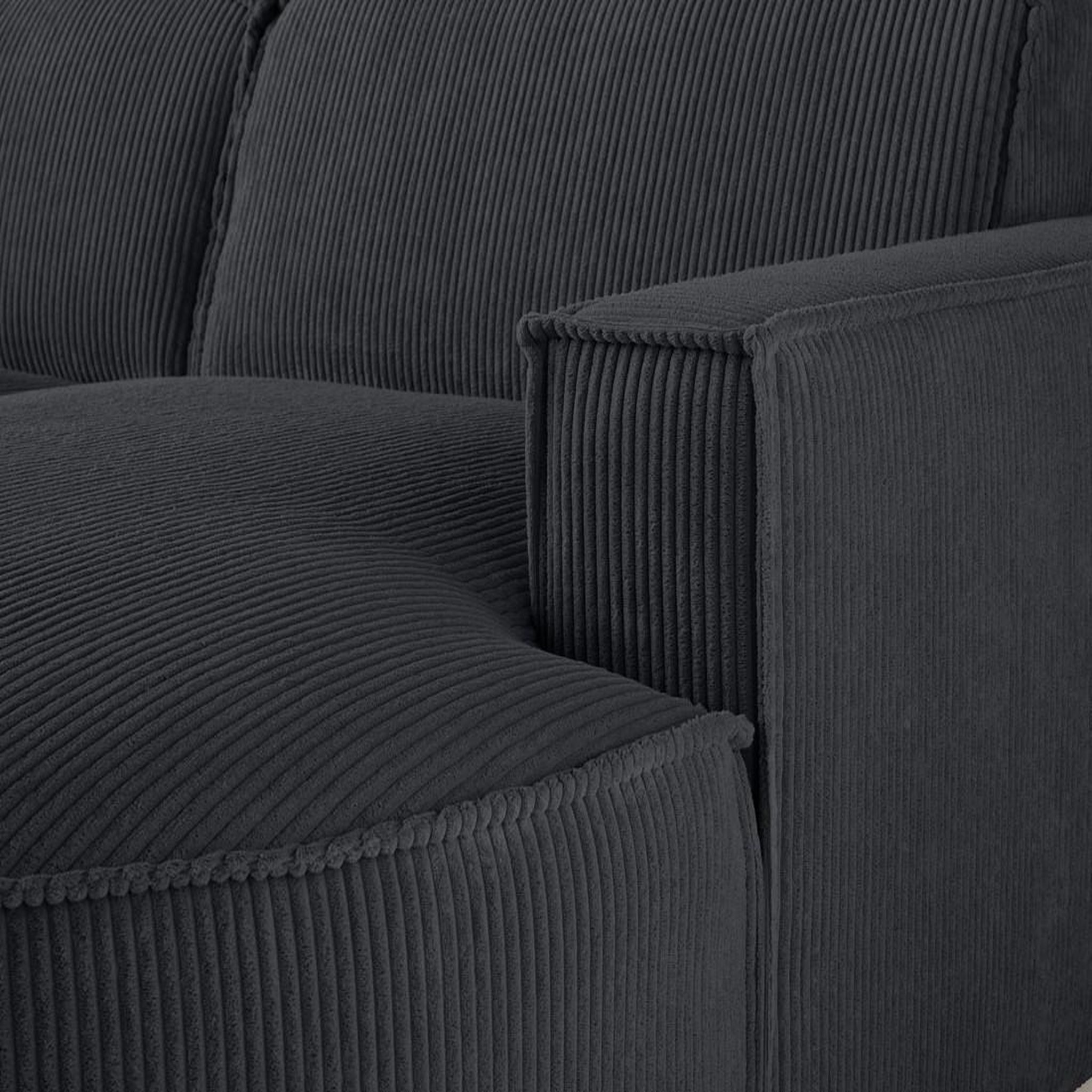 Voir la diapositive 5 : LISA DESIGN Spiaggia - canapé d'angle droit - 4 places - en velours côtelé