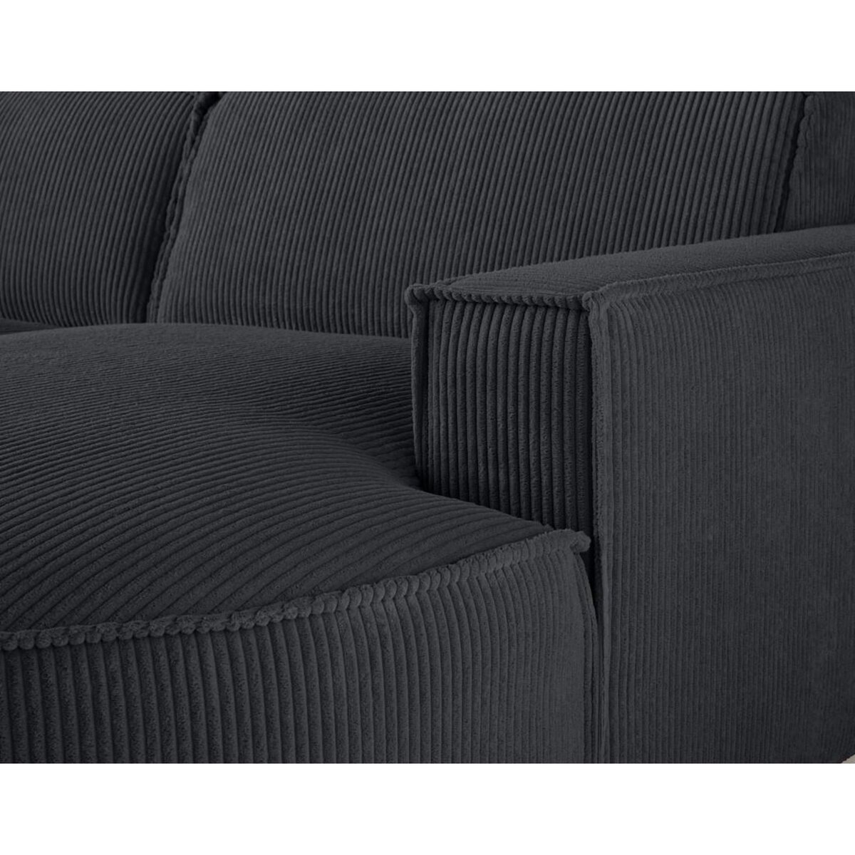 LISA DESIGN Spiaggia - canapé d'angle droit - 4 places - en velours côtelé