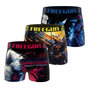 Voir la diapositive 1 : FREEGUN Lot de 3 boxers homme Manga Gamer