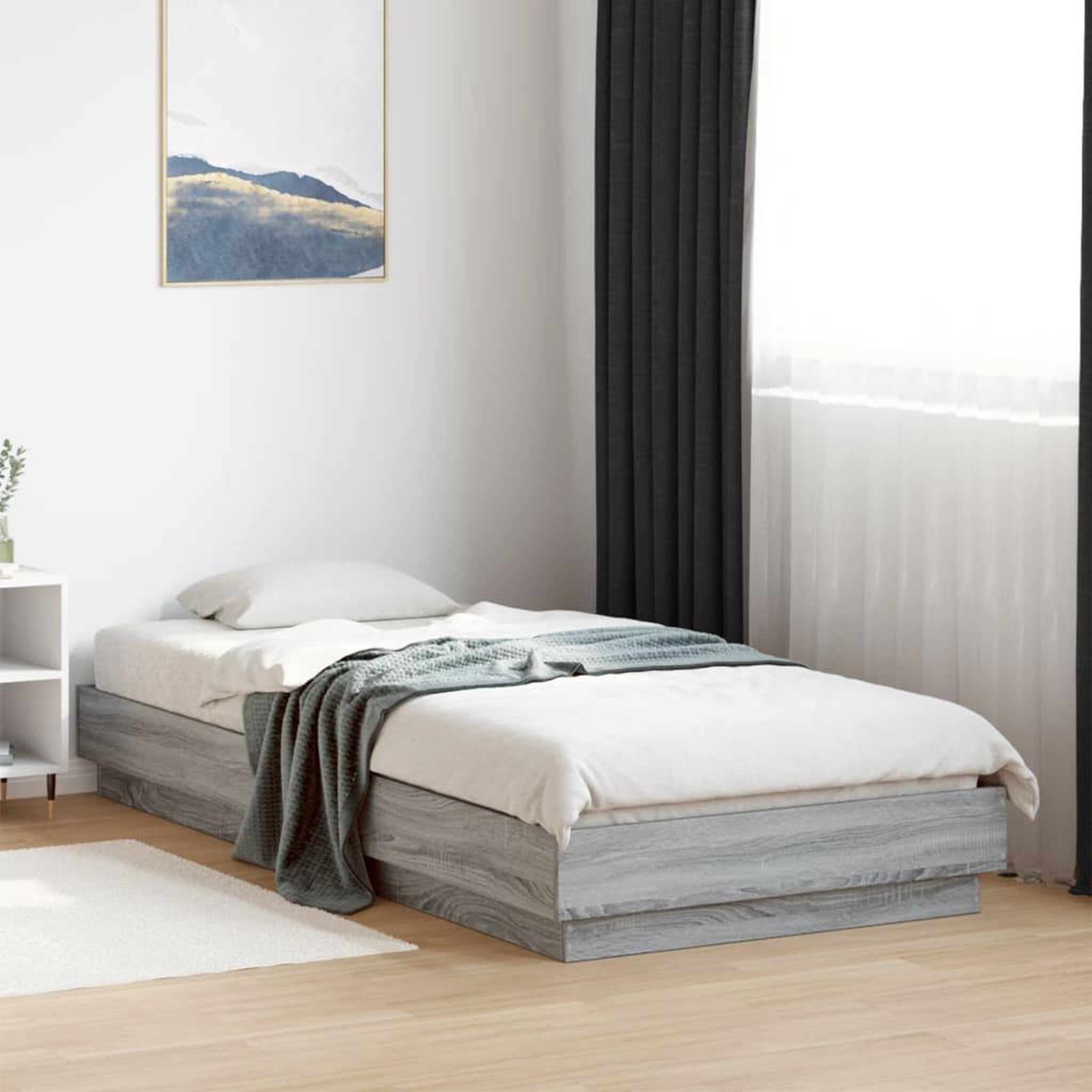 Voir la diapositive 4 : VIDAXL Cadre de lit sans matelas avec lumieres LED 100x200 cm