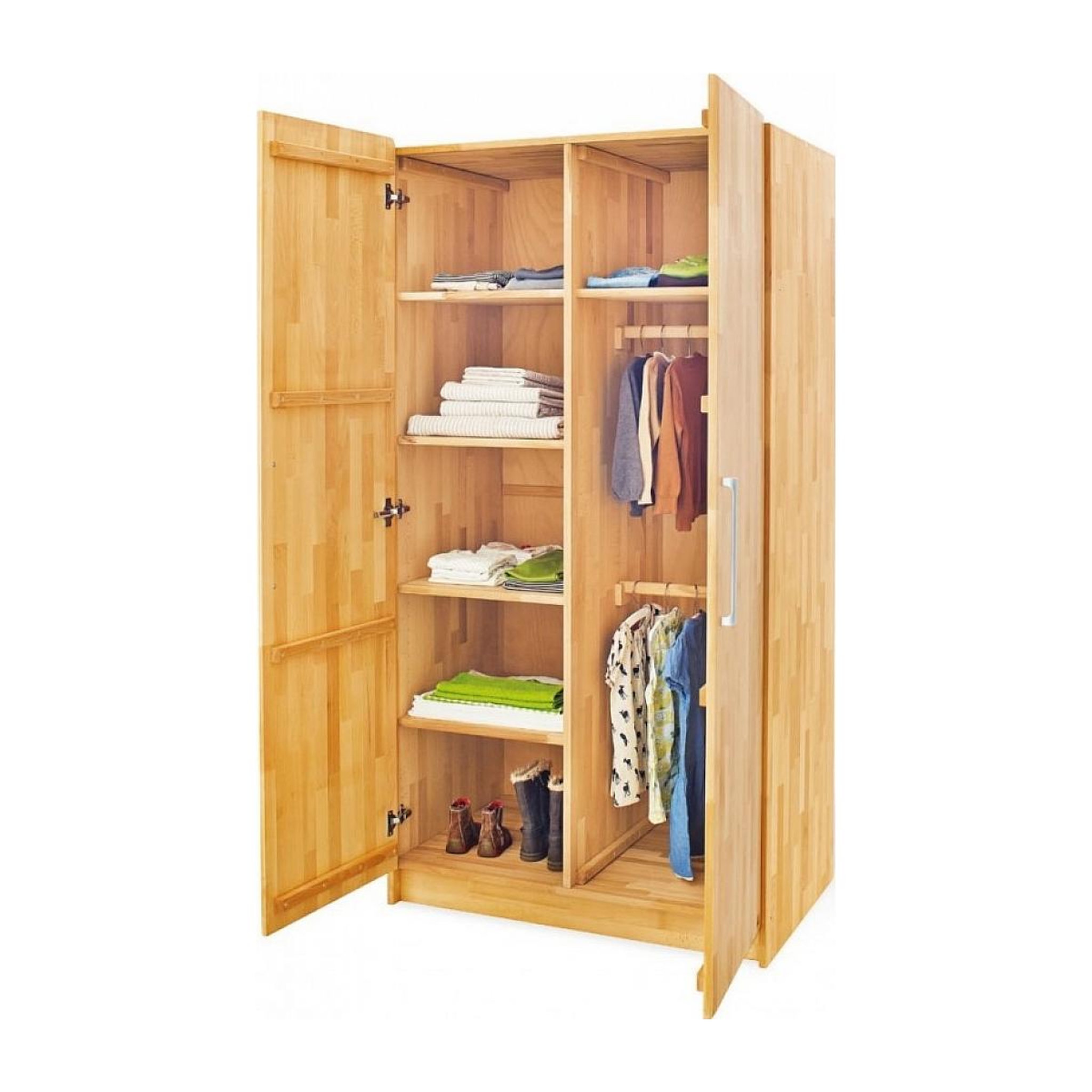 Voir la diapositive 2 : Pinolino Armoire  Natura L 94 x P 63 x H 182