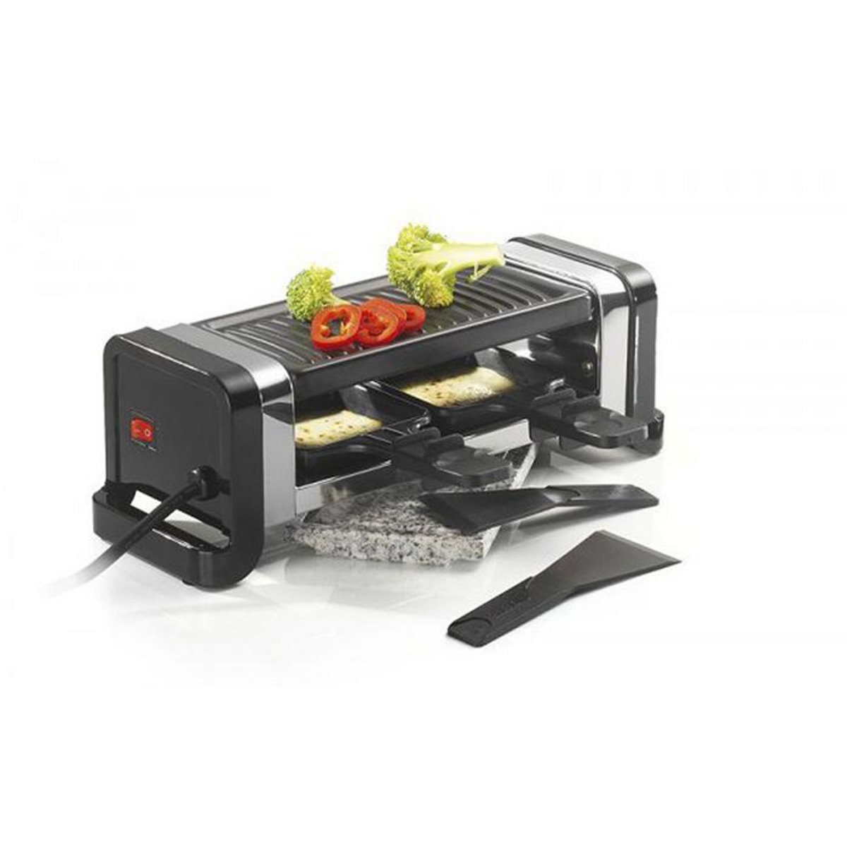 Kitchen chef Appareil à raclette 2 personnes 350w noir - gr202-350n