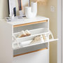 Voir la diapositive 4 : SOBUY SoBuy - Meuble À Chaussures 3 portes - Blanc - 60x34x122cm - Nordique - FSR192-NW