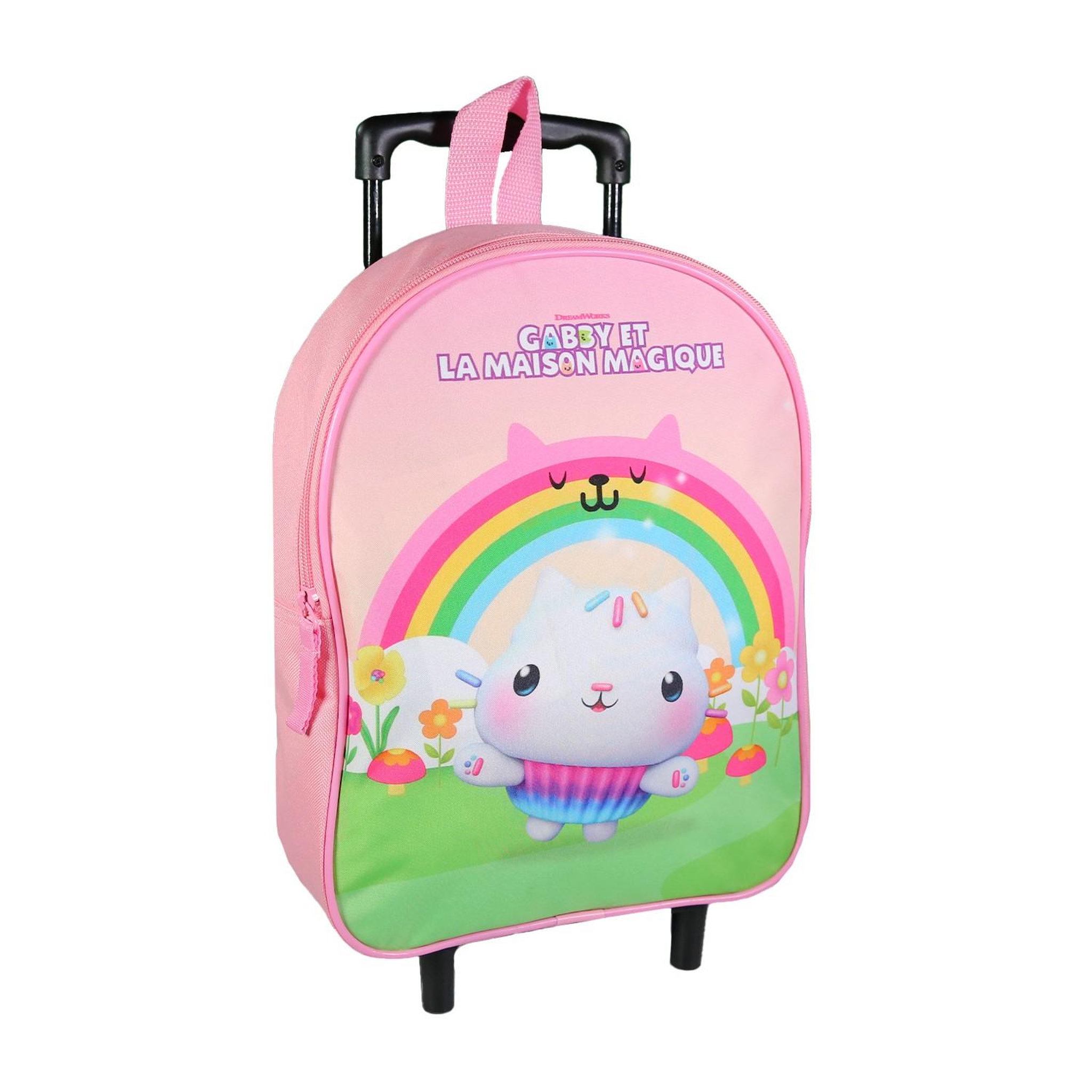 Voir la diapositive 2 : Bagtrotter BAGTROTTER Sac à dos à roulettes 32 cm maternelle  Gabby et la maison magique Rose