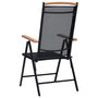 Voir la diapositive 4 : VIDAXL Chaises de jardin pliables lot de 2 aluminium et textilene noir