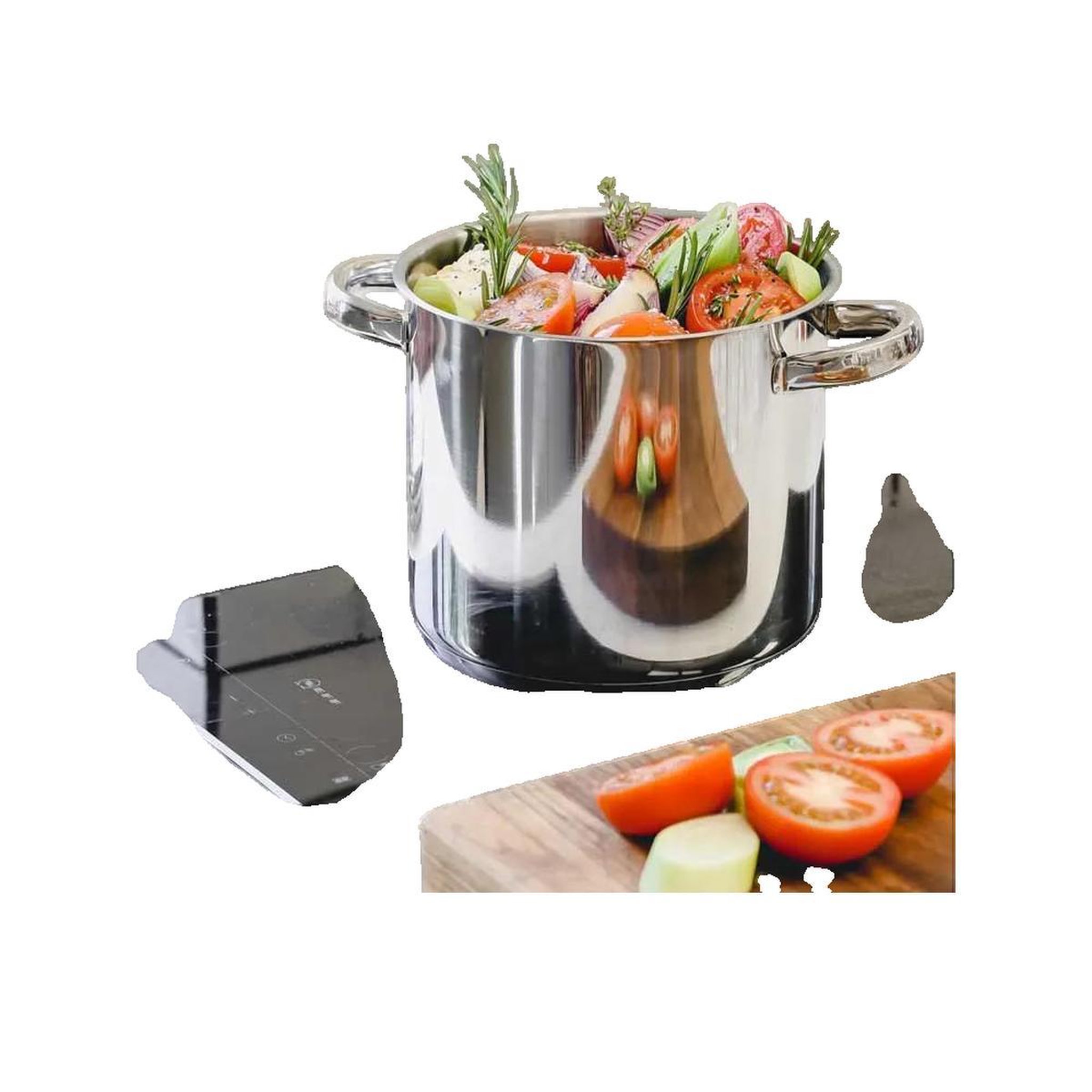 Voir la diapositive 3 : ASTER Marmite Aster 5,5 litres en acier inoxydable