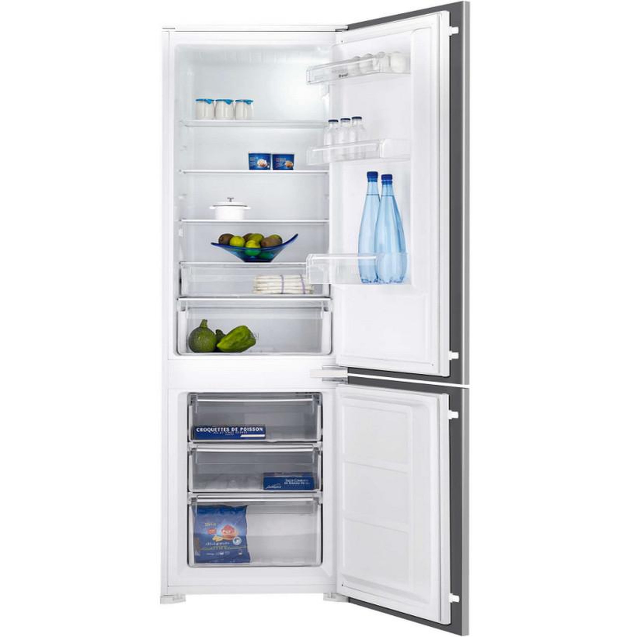 BRANDT Réfrigérateur combiné intégrable à glissières 249l - bic1724es