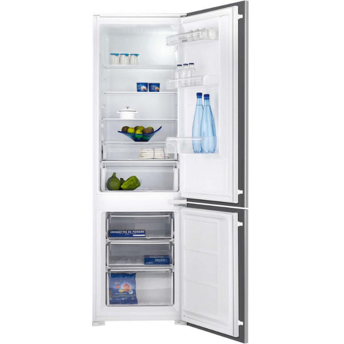 BRANDT Réfrigérateur combiné intégrable à glissières 249l - bic1724es