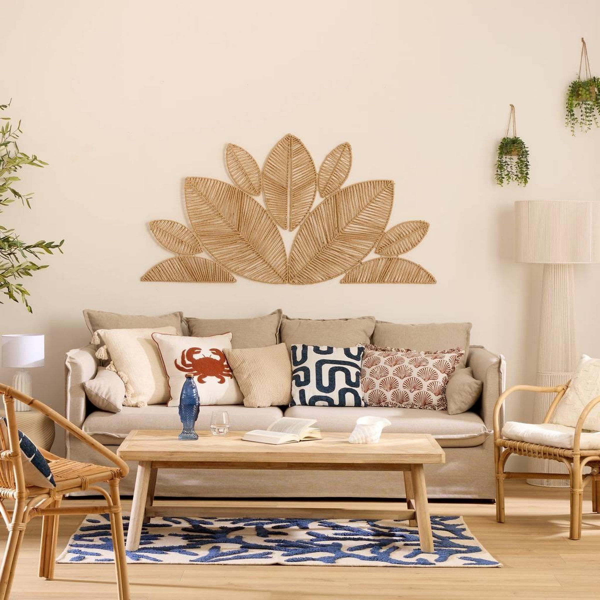 Voir la diapositive 4 : ATMOSPHERA Coussin déco  océania  38x58cm terracotta