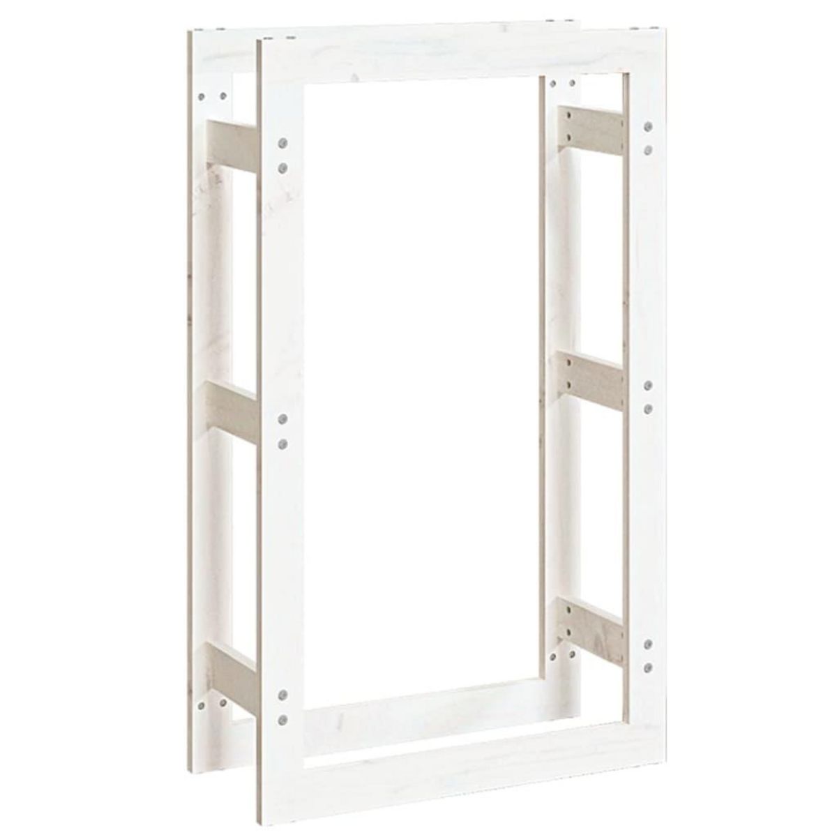 VIDAXL Support pour bois de chauffage Blanc 60x25x100 cm Bois de pin