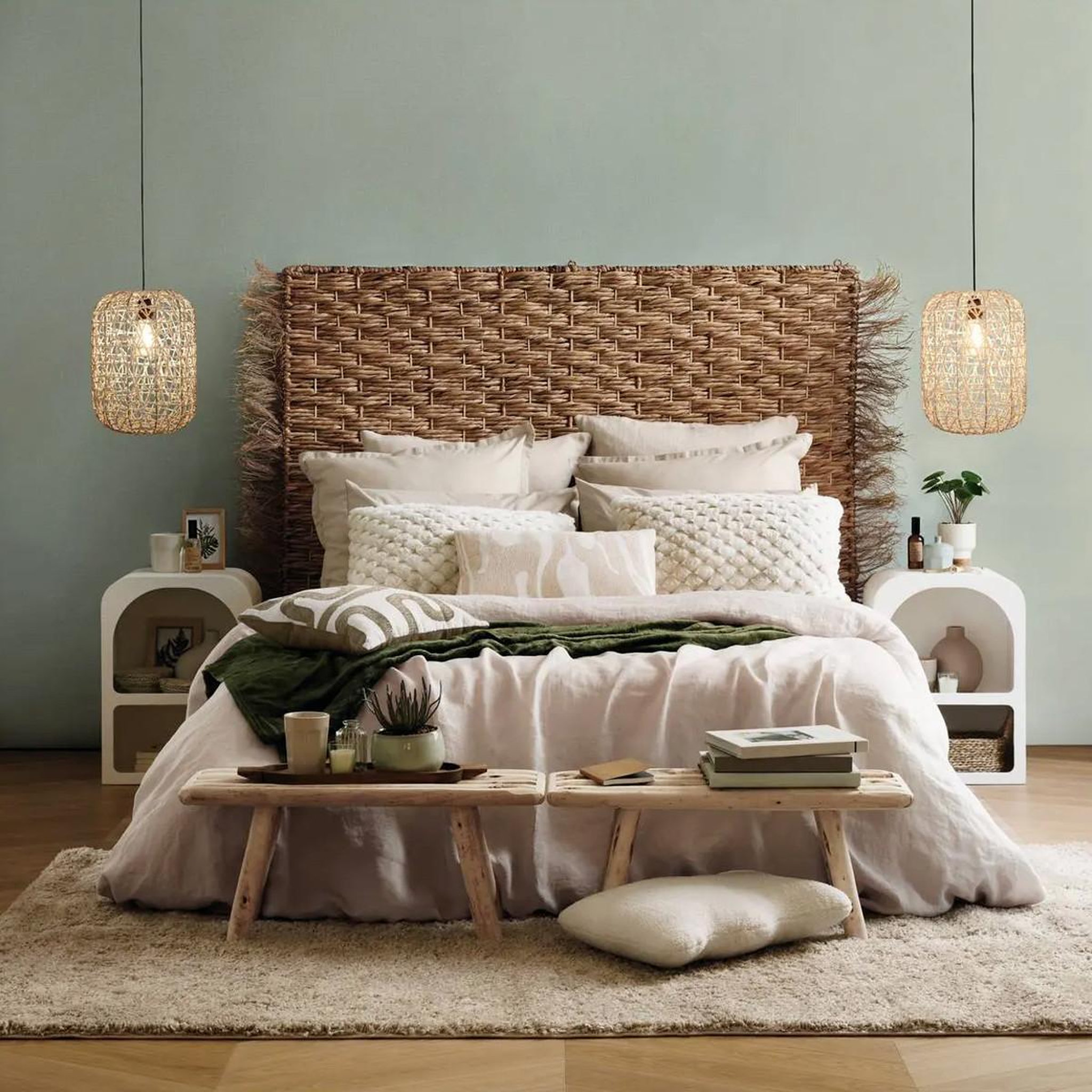 Voir la diapositive 4 : ATMOSPHERA Banc en bois  woody  70cm beige
