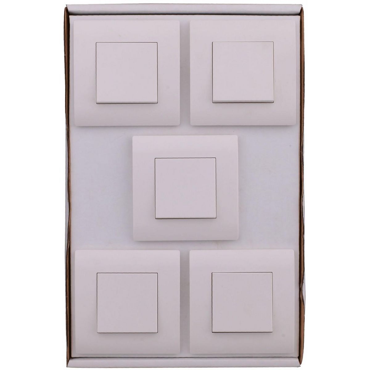 CENTRALE BRICO Lot de 5 interrupteurs va-et-vient complet Basic, blanc
