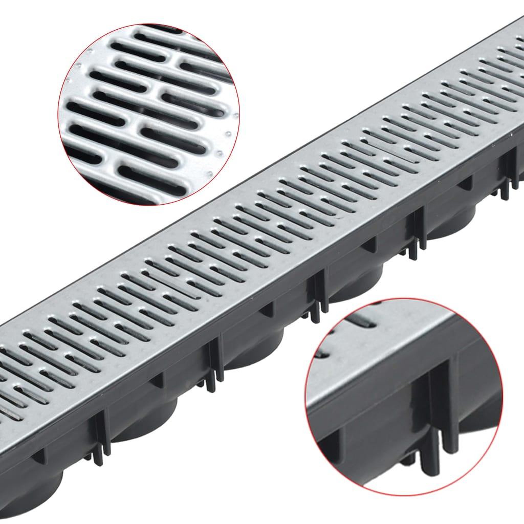 Voir la diapositive 3 : VIDAXL Caniveaux de drainage 6 pcs Acier galvanise 6 m