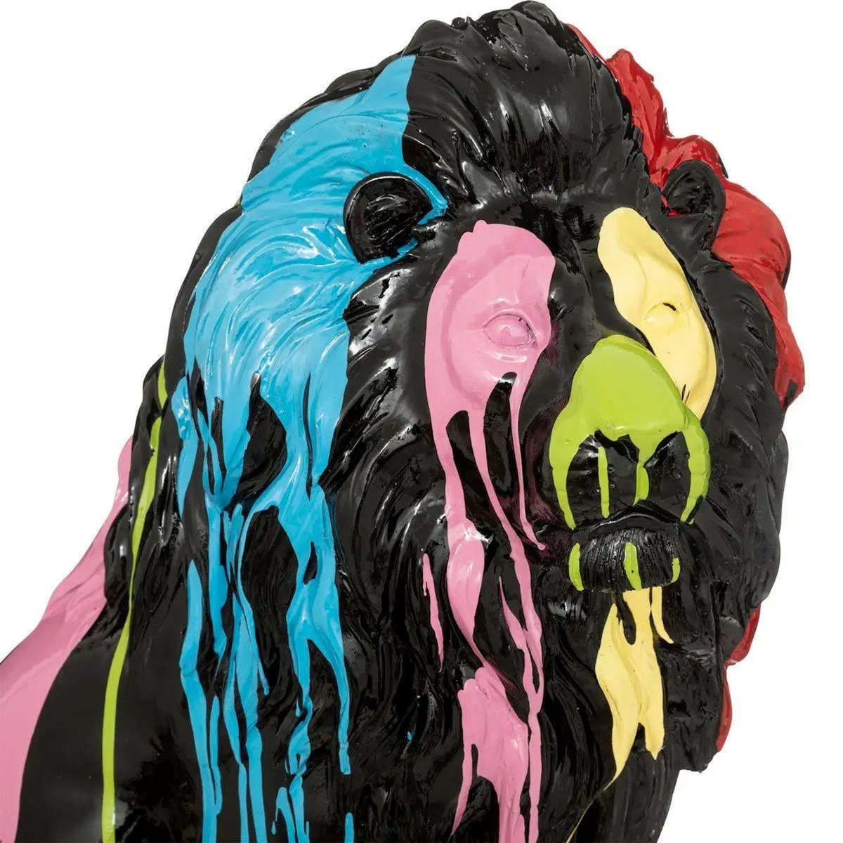 ATMOSPHERA Statuette Design  Lion Trash  60cm Noir