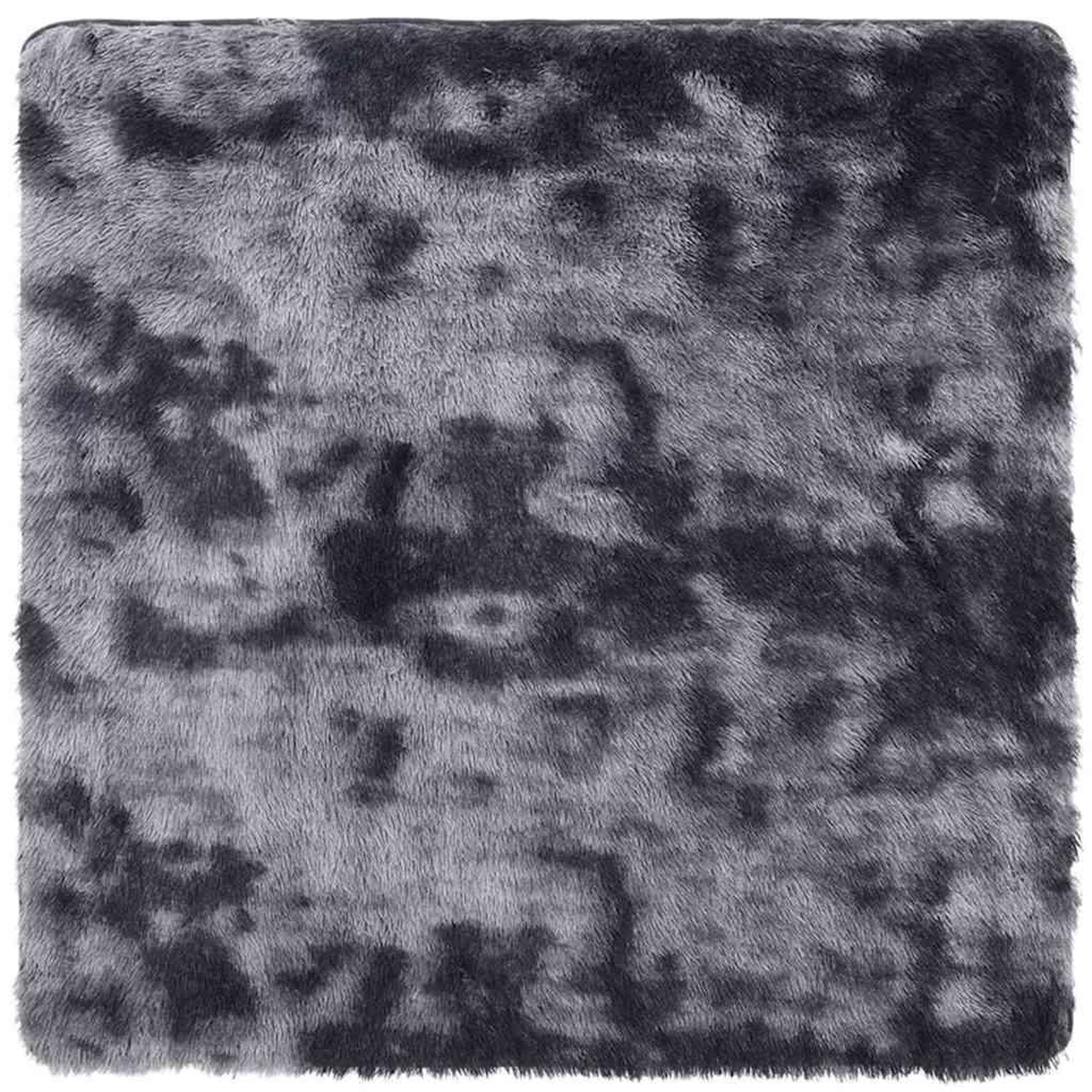 Voir la diapositive 2 : VIDAXL Tapis shaggy a poils longs NAVARRA gris fonce 120x120 cm