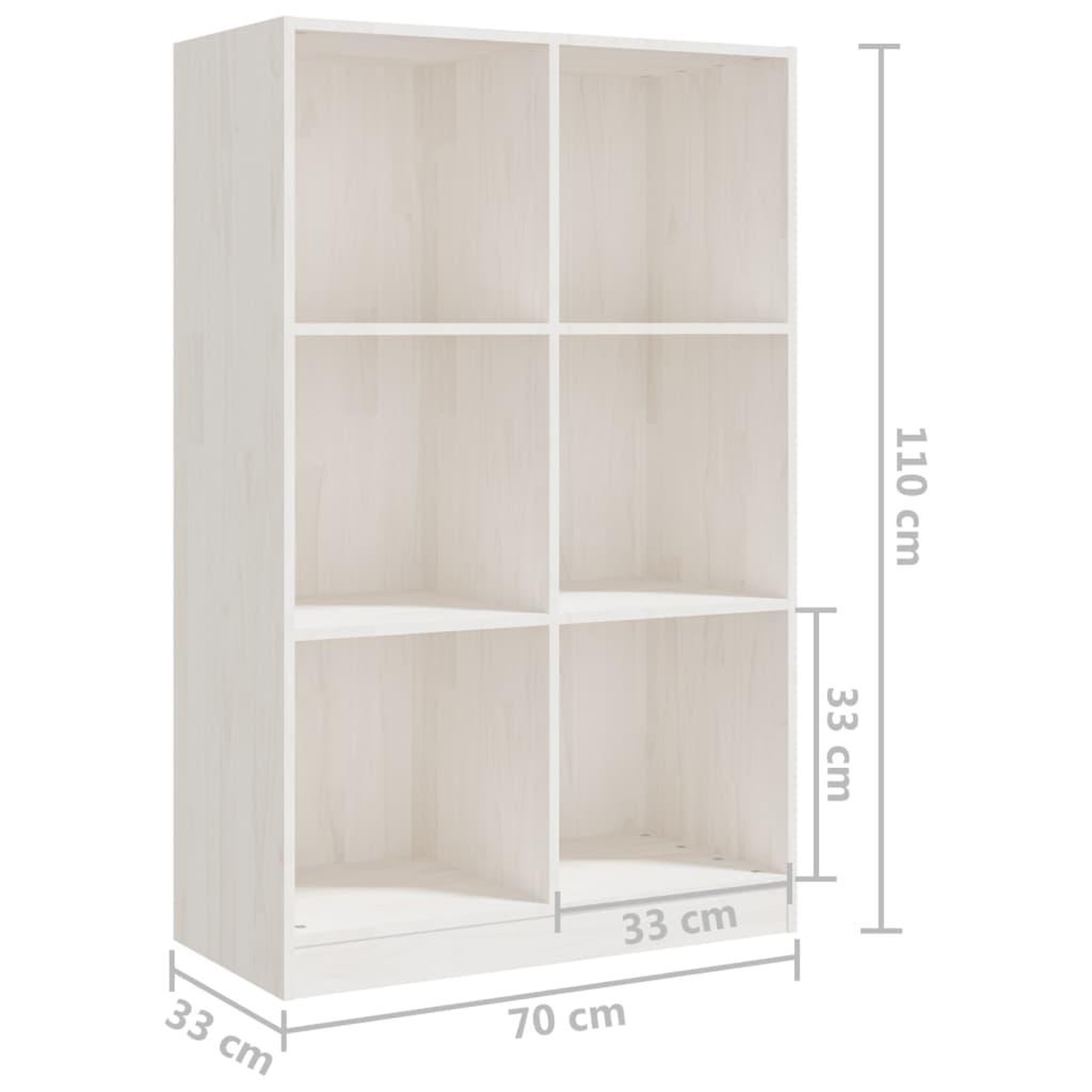 Voir la diapositive 6 : VIDAXL Bibliotheque Blanc 70x33x110 cm Bois de pin massif