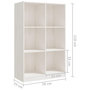 Voir la diapositive 6 : VIDAXL Bibliotheque Blanc 70x33x110 cm Bois de pin massif