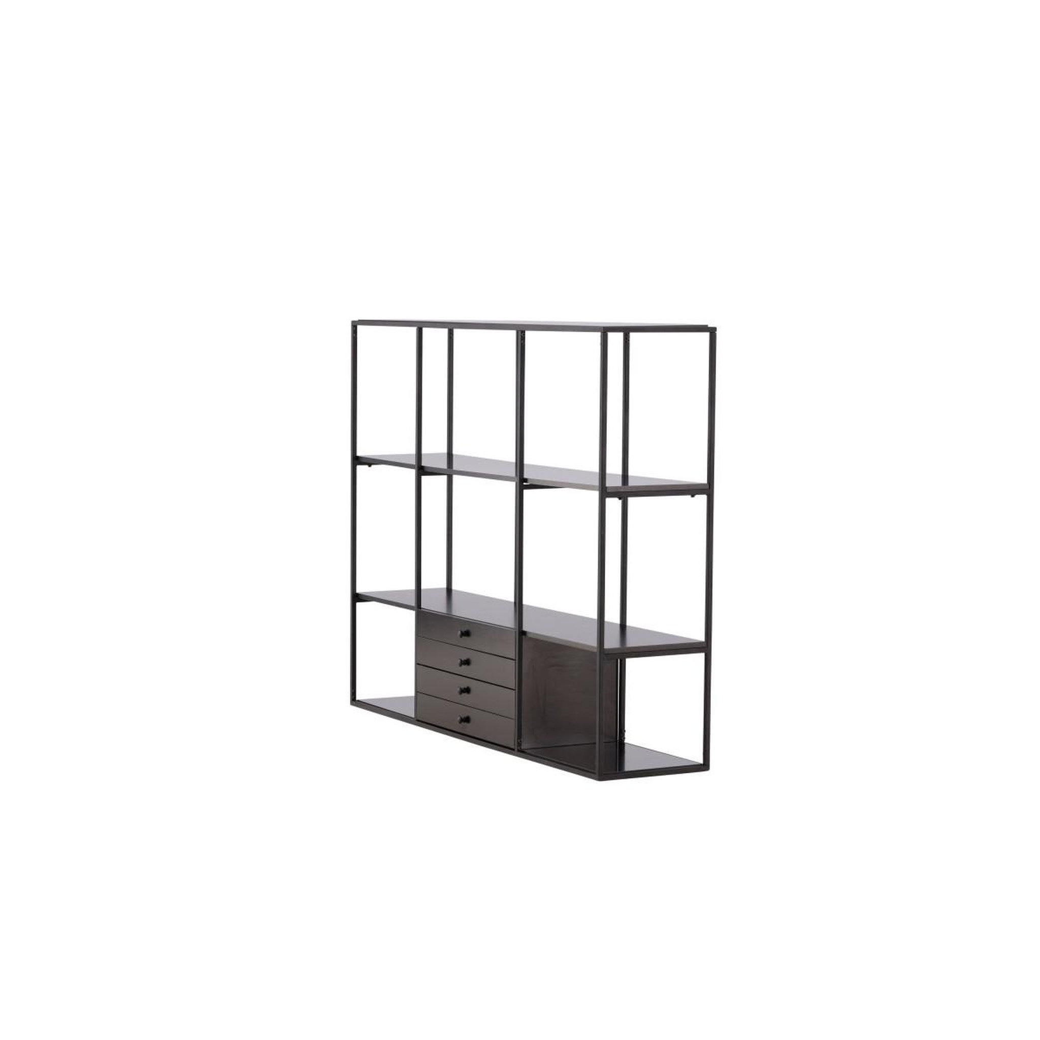 Voir la diapositive 5 : Paris Prix Étagère design 4 niveaux  amaraillo  150cm noir