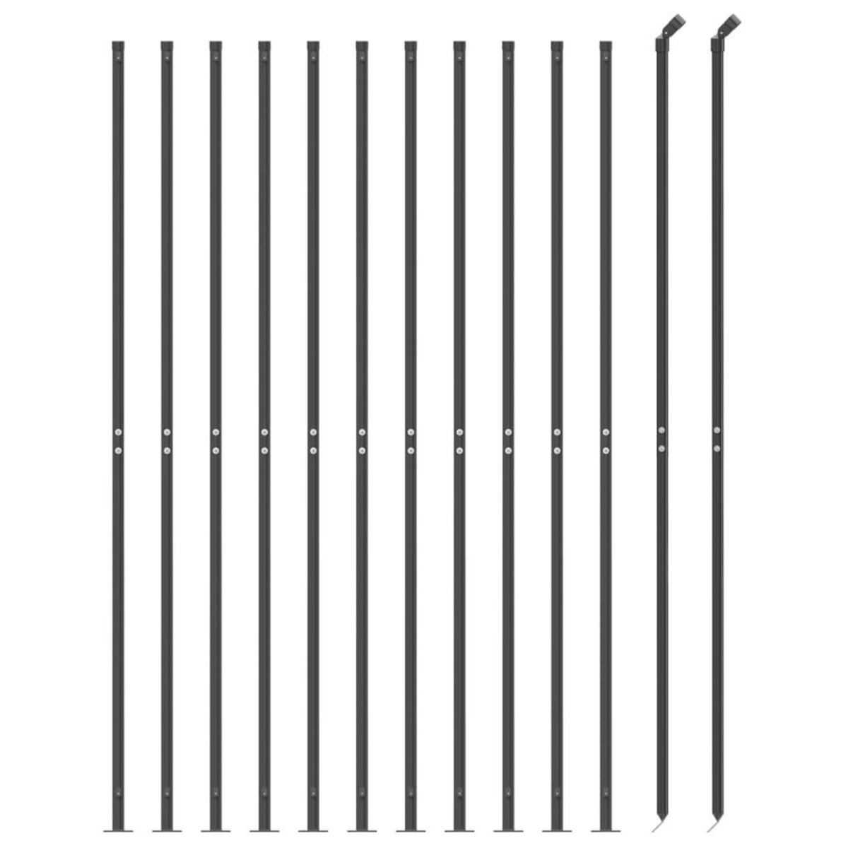 VIDAXL Cloture en treillis metallique avec bride anthracite 1,6x25 m